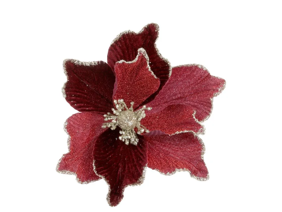 Chic Antique Fleur Blume mit Clips, Tannenbaumschmuck