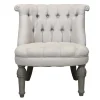 Chic Antique Franz. Sessel in Leinenstoff