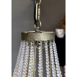 Chic Antique Französischer Kronleuchter mit Glasprismen