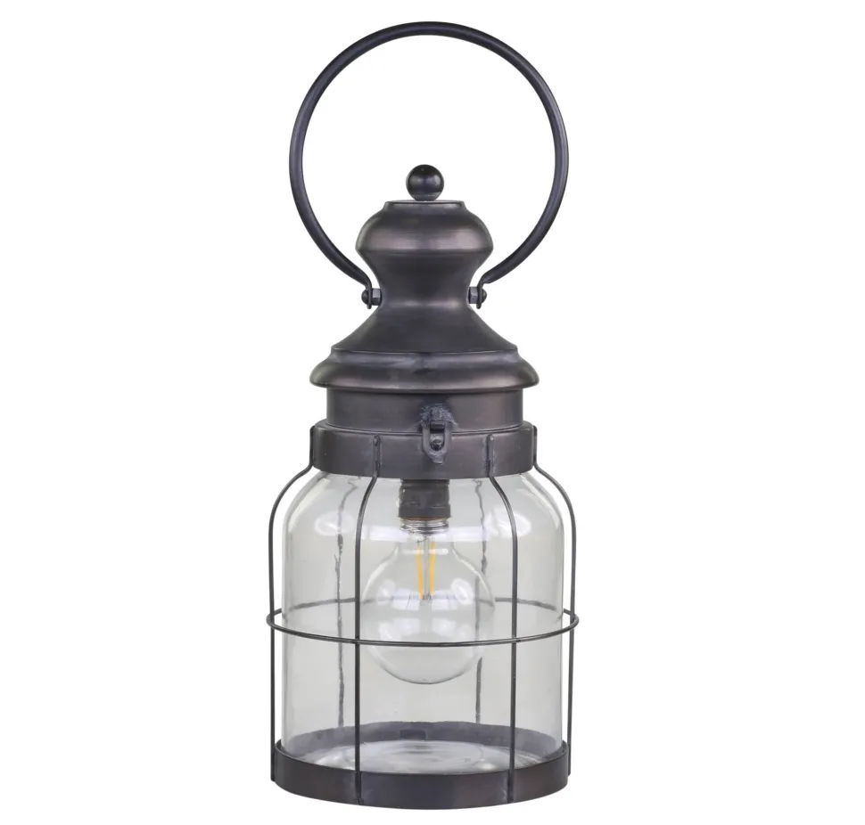 Chic Antique Franz. Stalllaterne mit Timer