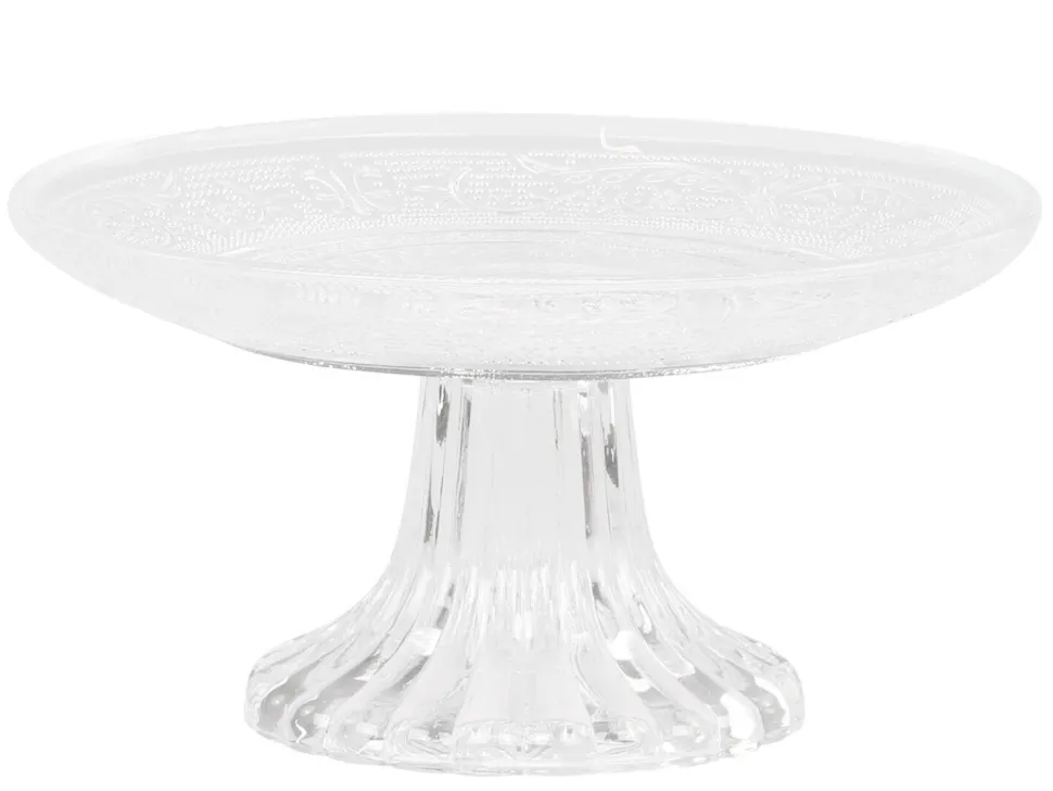Chic Antique Glas Etagere mit Muster