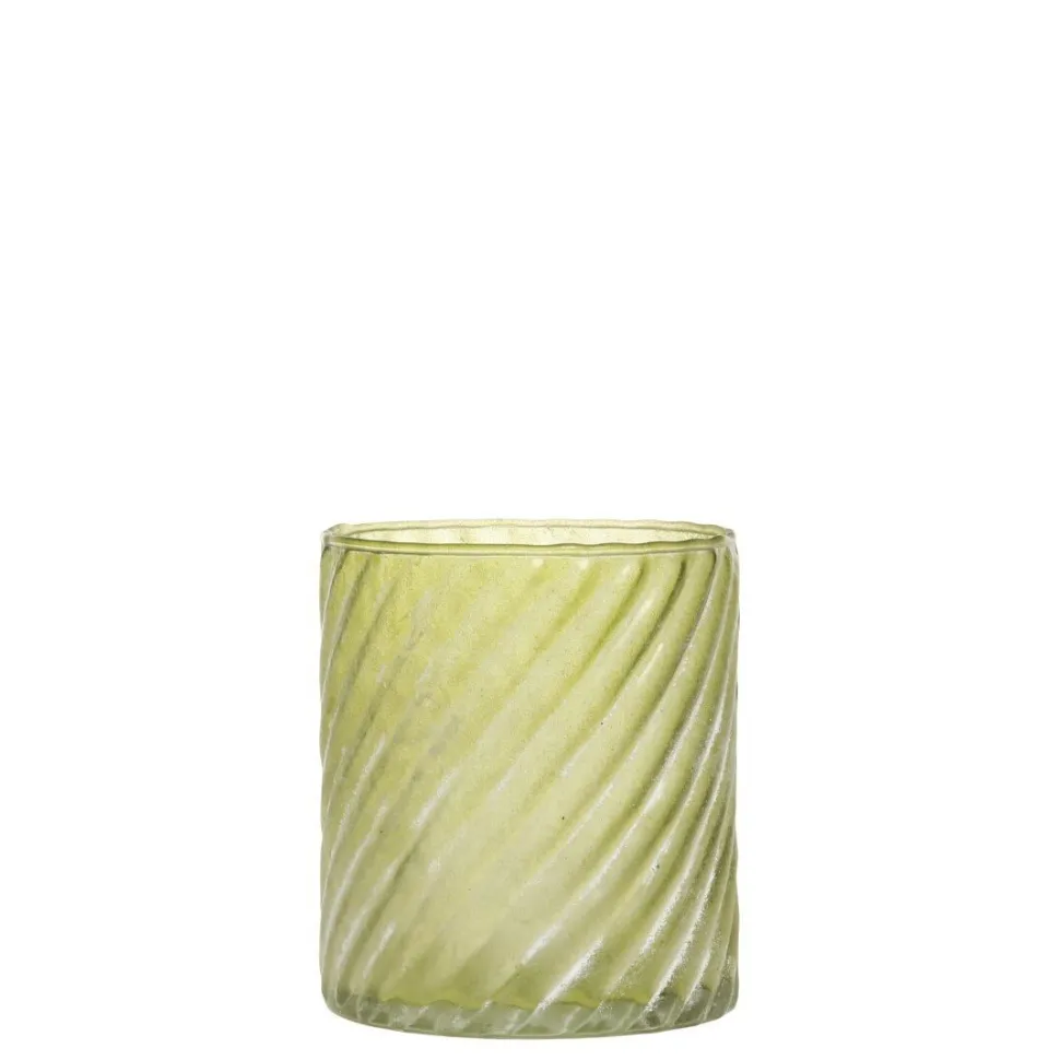 Chic Antique Glas Teelichthalter mit Muster