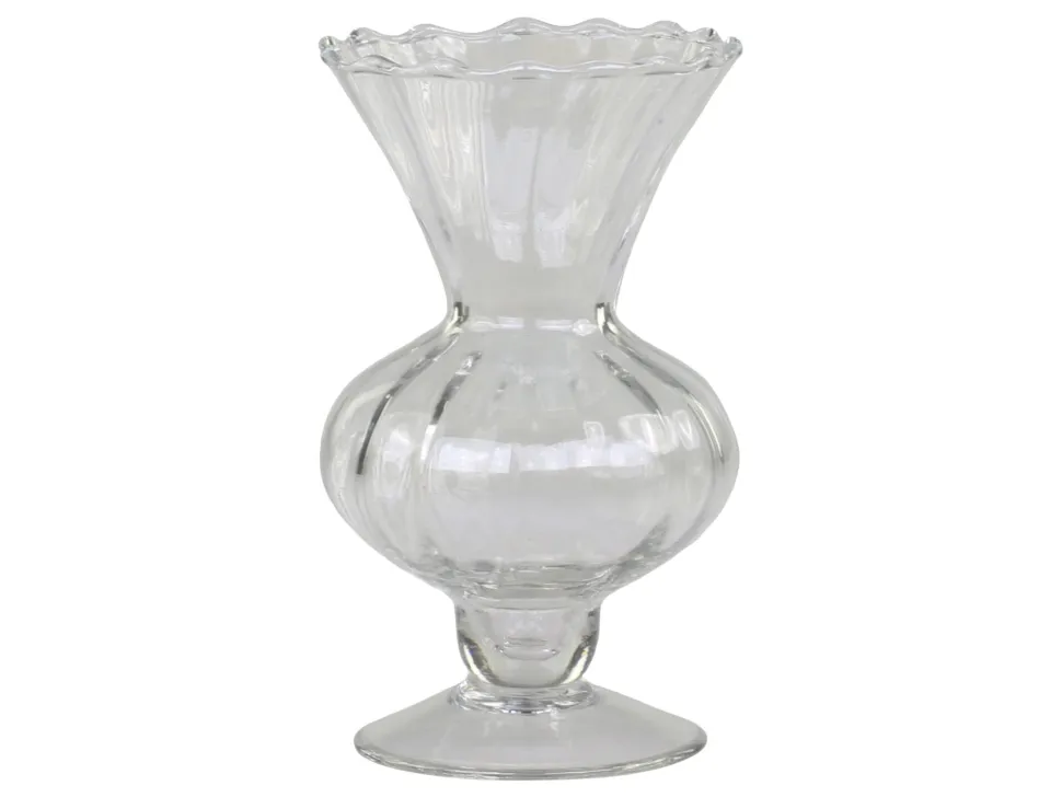 Chic Antique Glasvase auf Fuß