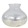 Chic Antique Glasvase Bauernsilber