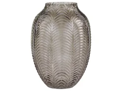 Chic Antique Glasvase mit Blattmuster