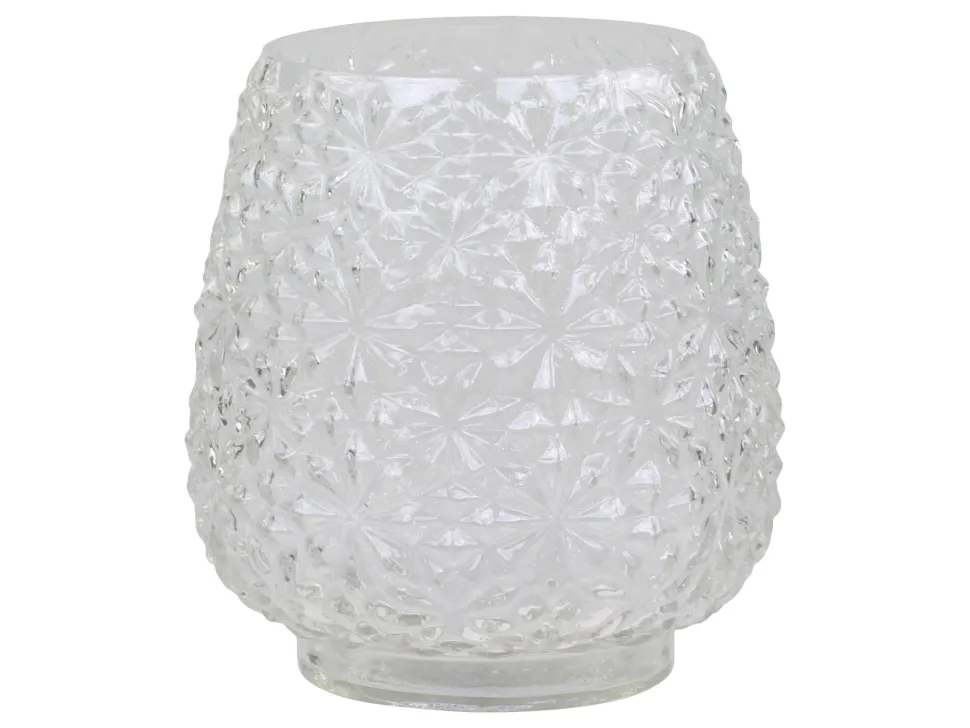 Chic Antique Glasvase mit Blumenmuster