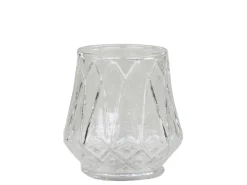 Chic Antique Glasvase mit Diamantmuster