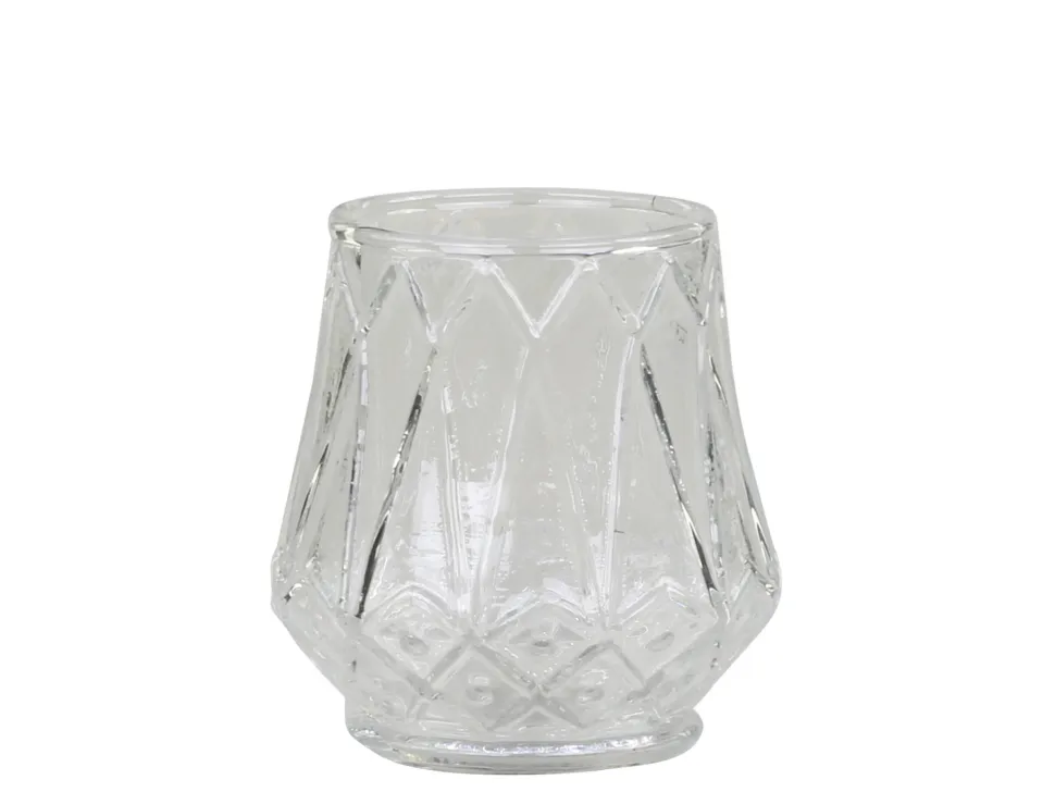 Chic Antique Glasvase mit Diamantmuster