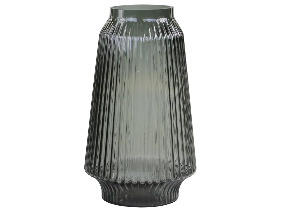 Chic Antique Glasvase mit Rillen