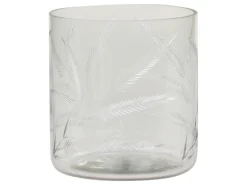 Chic Antique Gläsernes Hurricane mit Schliff