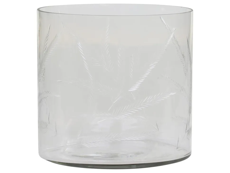Chic Antique Gläsernes Hurricane mit Schliff