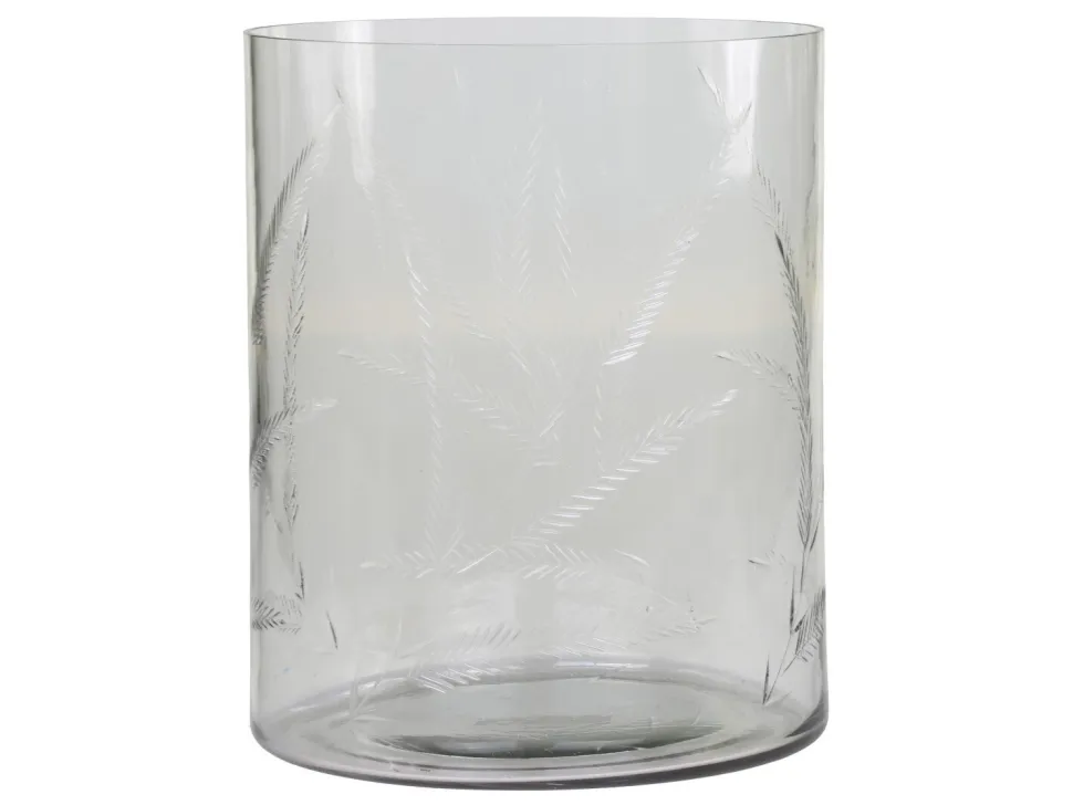 Chic Antique Gläsernes Hurricane mit Schliff