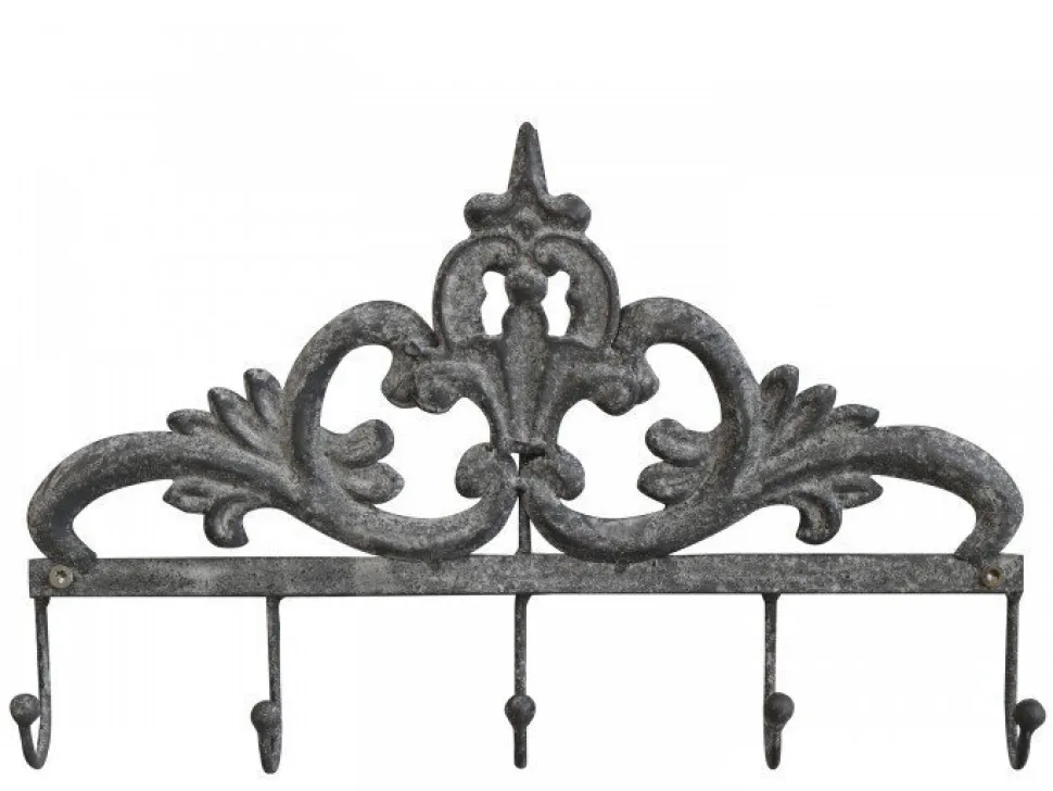 Chic Antique Hakenleiste mit Dekor und 5 Haken