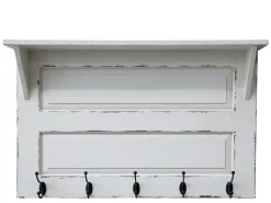 Chic Antique Hakenleiste mit Regal und 5 Haken