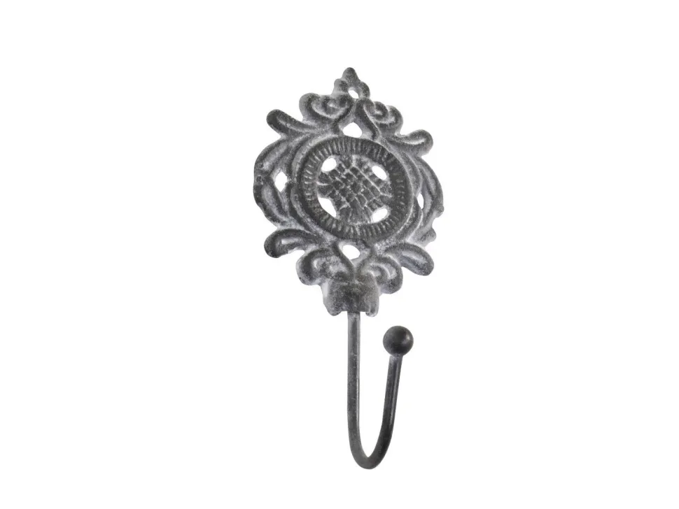 Chic Antique Haken mit Dekor antik grau