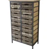 Chic Antique Holzkisten Kommode mit 16 Schubladen