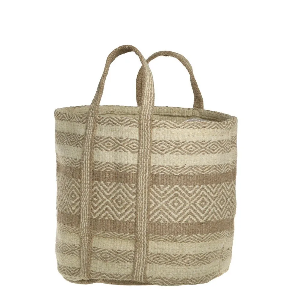 Chic Antique Jute Korbtasche mit Henkel