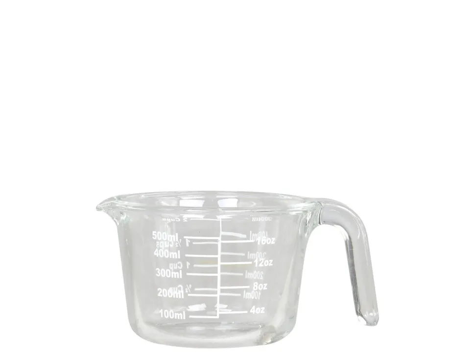 Chic Antique Kanne aus Glas mit Messeinheiten