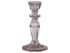 Chic Antique Kerzenständer aus Glas mit Spitzenkante
