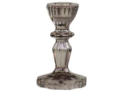 Chic Antique Kerzenständer aus Glas mit Spitzenkante