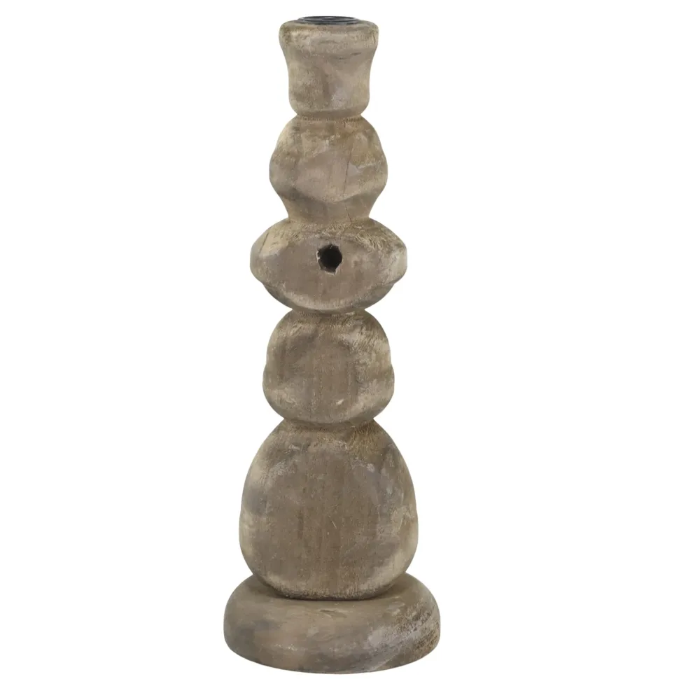 Chic Antique Kerzenständer aus Holz