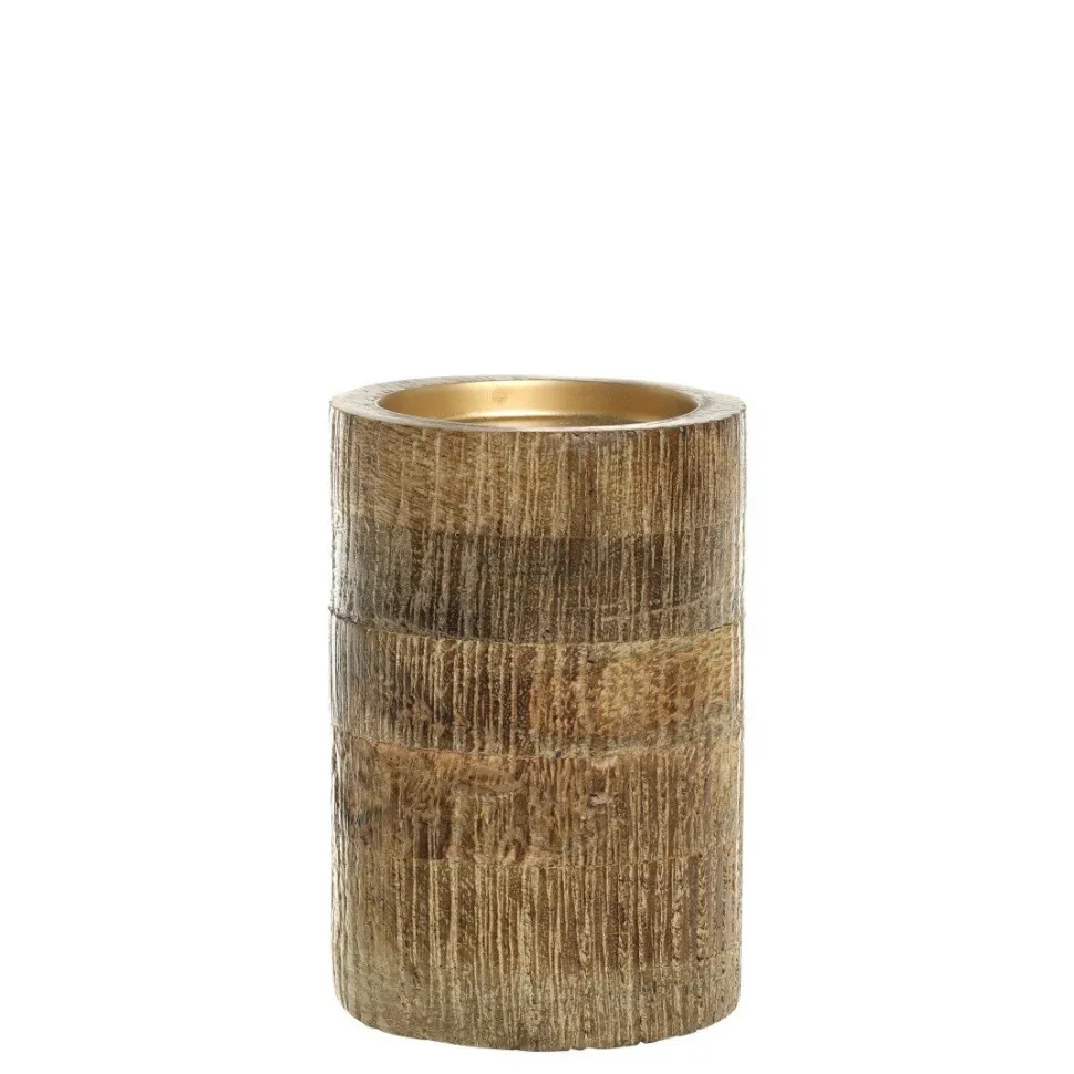 Chic Antique Kerzenständer für Stumpenkerze aus Mangoholz