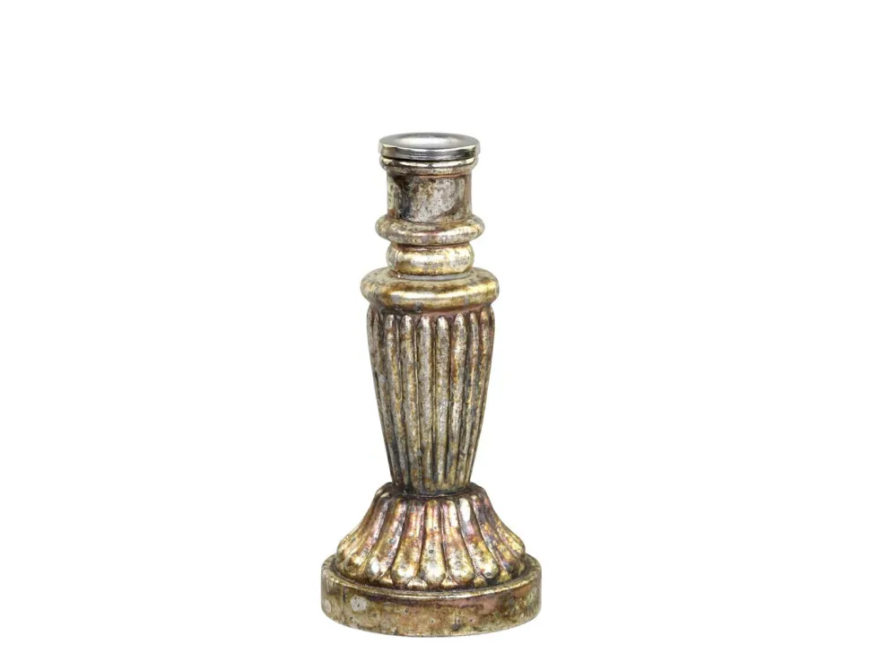 Chic Antique Kerzenständer Glas antique Kupfer