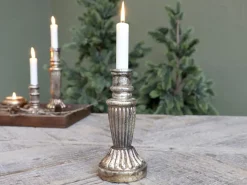 Chic Antique Kerzenständer Glas antique Kupfer