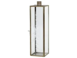 Chic Antique Kerzenständer Glas und Metall mit Schliff