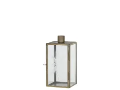Chic Antique Kerzenständer Glas und Metall mit Schliff
