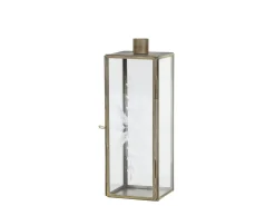 Chic Antique Kerzenständer Glas und Metall mit Schliff