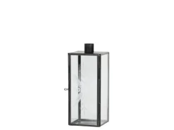 Chic Antique Kerzenständer Glas und Metall mit Schliff