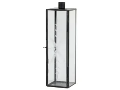 Chic Antique Kerzenständer Glas und Metall mit Schliff