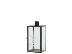 Chic Antique Kerzenständer Glas und Metall mit Schliff