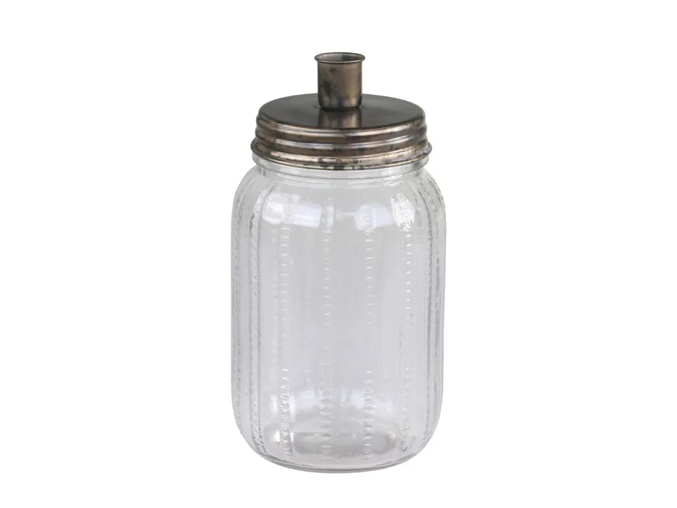 Chic Antique Kerzenständer mit Glasbehälter