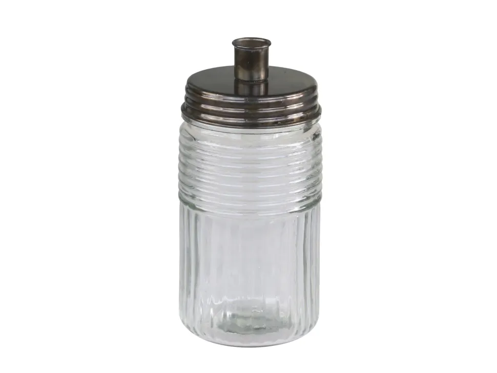 Chic Antique Kerzenständer mit Glasbehälter