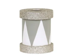 Chic Antique Kerzenständer Trommel mit Glitzer