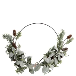 Chic Antique Künstlicher Fleur Kranz mit Wollziest und Beeren zum Aufhängen