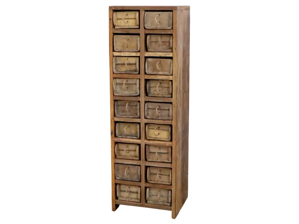Chic Antique Kommode mit 18 Ziegelformen Grimaud