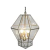 Chic Antique Kronleuchter Antik Messing mit Glas