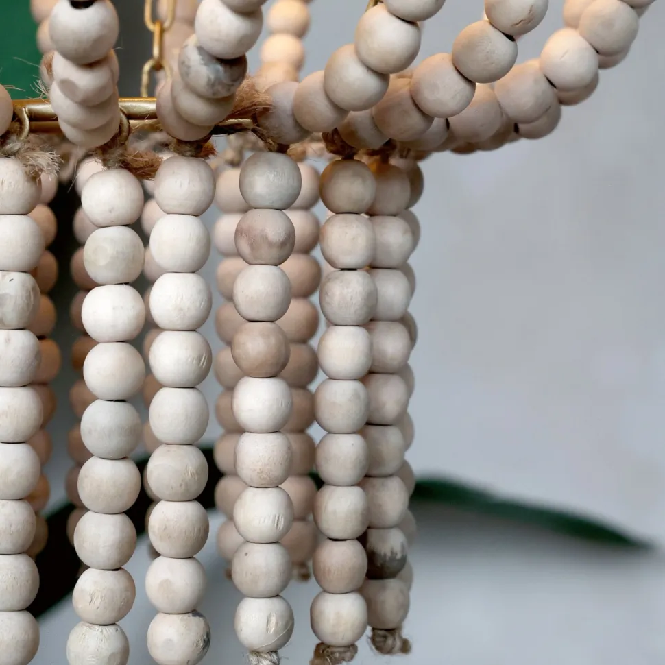 Chic Antique Kronleuchter mit Holzperlen