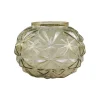 Chic Antique Kugelförmige Vase mit Schliff