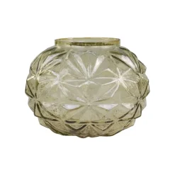 Chic Antique Kugelförmige Vase mit Schliff
