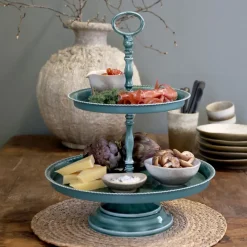 Chic Antique Landhaus Etagere mit Tabletts