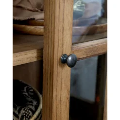 Chic Antique Landhaus Vitrinenschrank Marseille mit 4 Türen und 4 Schubladen