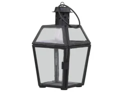 Chic Antique Laterne aus Eisen und Glas