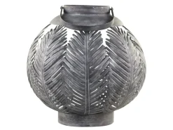 Chic Antique Laterne aus Eisen mit Blattdekor