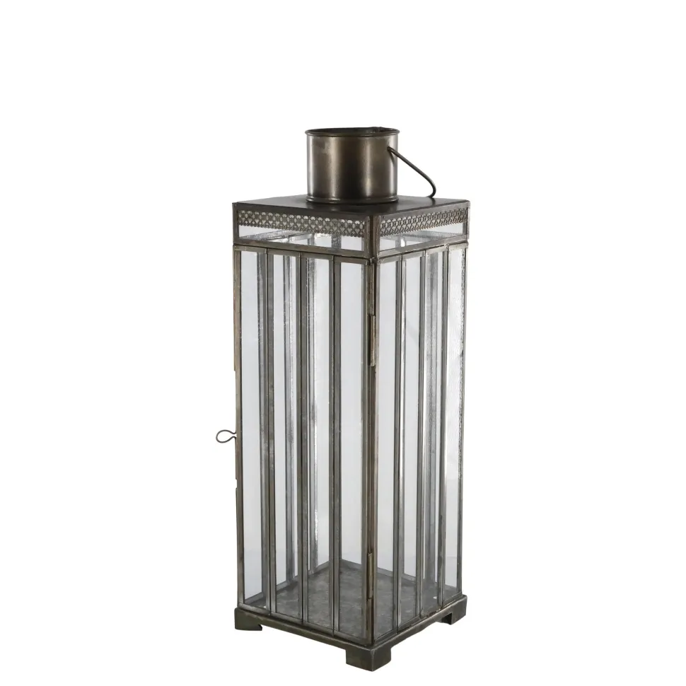 Chic Antique Laterne mit Muster, Antik Messing