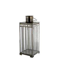 Chic Antique Laterne mit Muster, Antik Messing