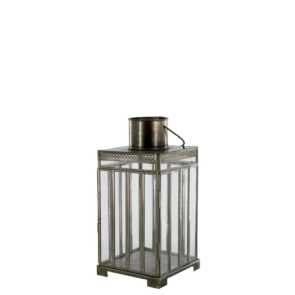 Chic Antique Laterne mit Muster, Antik Messing